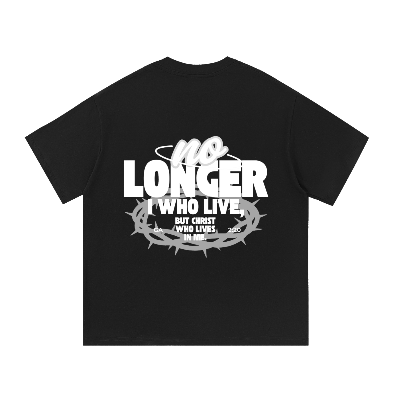 No Longer I Who Live Graphic Tee | Essential Cotton T-Shirt